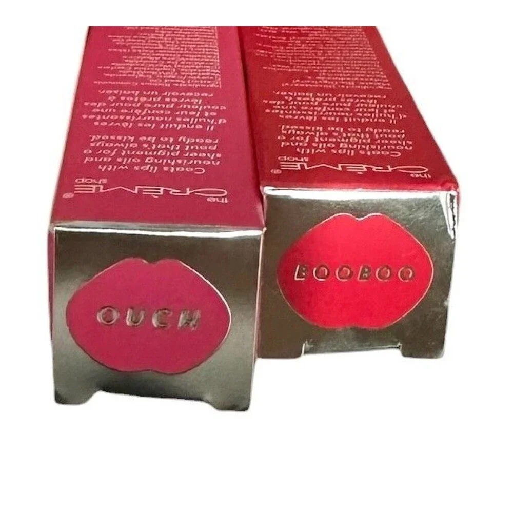 Lot of 2 The Creme Shop KISS IT BETTER Vitamin E Lip Balm & Stick OUCH & BOOBOO